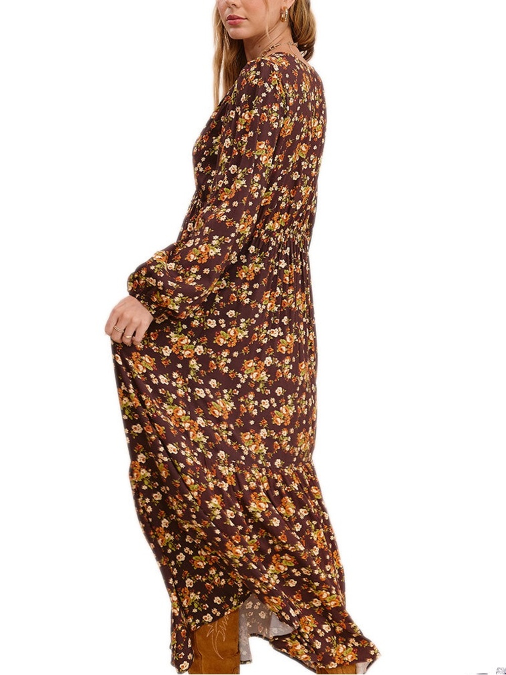 Listicle Finally Fall Baby Doll Floral Dress - Picture 2 of 12